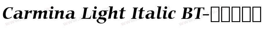 Carmina Light Italic BT字体转换